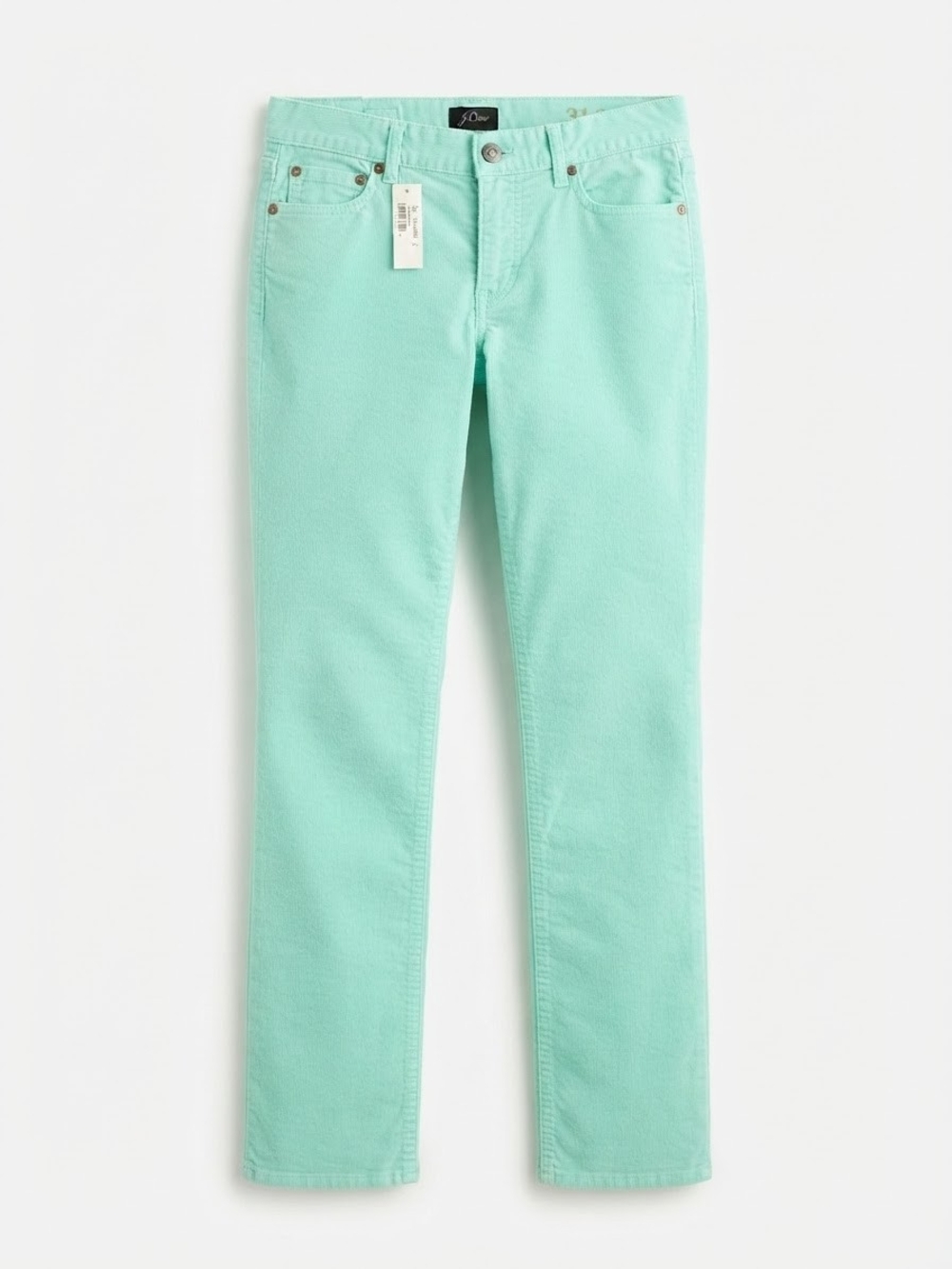 J. Crew Mint Green Straight-Leg Jeans